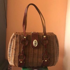 Wicker vintage clutch